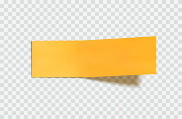 Vector rectangular yellow sticker, blank template.
