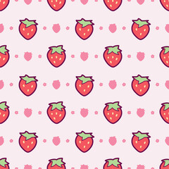 Strawberry and flowers Pattern