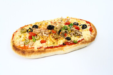 Tomato focaccia with fresh basil