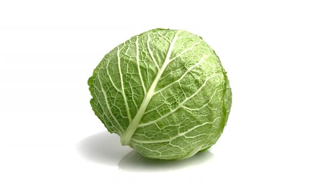 savoy cabbage isolated on white background