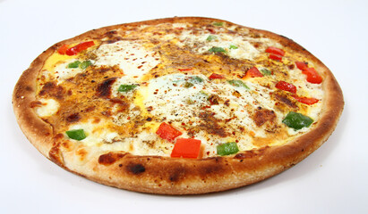 pizza with eggs and sausage