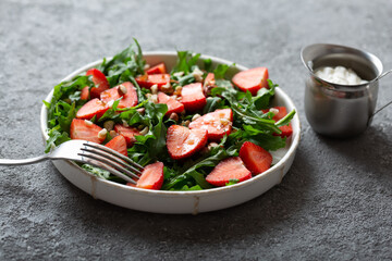 Diet summer strawberry salad