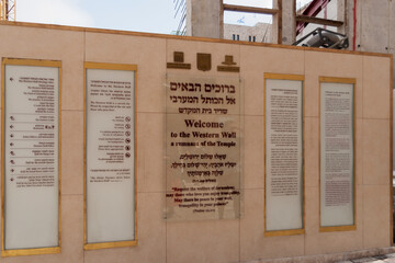 Israel, Notice Board, Western Wall, Jerusalem