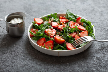 Diet summer strawberry salad