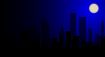 Fototapeta na wymiar night city skyline