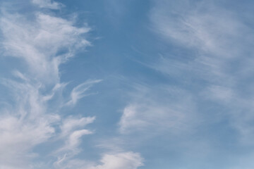 Fototapeta premium Beautiful blue sky with cirrus clouds.