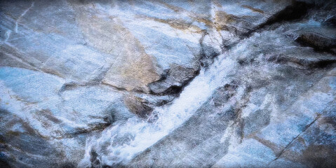 stylized grunge natural background and texture of stone and water