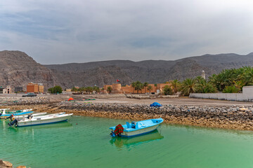 Fototapeta premium Fortress By Khasab, Musandam, Oman