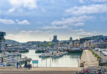 View Of Harbor And City Fecamp, Normandy, France