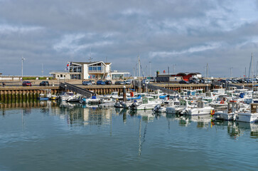 Fototapeta na wymiar View Of Harbor And City Fecamp, Normandy, France
