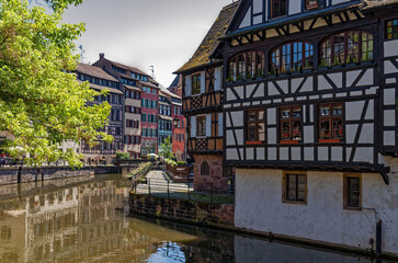 Fototapeta na wymiar Petite France And River Ill, Strasbourg, Alsace, France