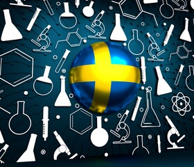 Science concept illustration. Chemistry lab icons collection