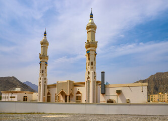 Fototapeta premium Sharja Mosque In The Center Of Khasab, Musandam, Oman