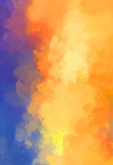 Creative abstract painting. Background with artistic brush strokes. Colorful and vibrant illustration. Painted art.