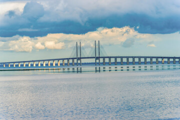 Worldwide Longest Cable Stayed Bridge, Oeresund Bridge, Malmö, Sweden
