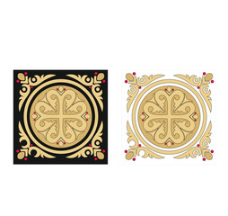 ANCIENT DECORATION CLASSIC STYLE BAROQUE ORNAMENTAL COLOR GOLD