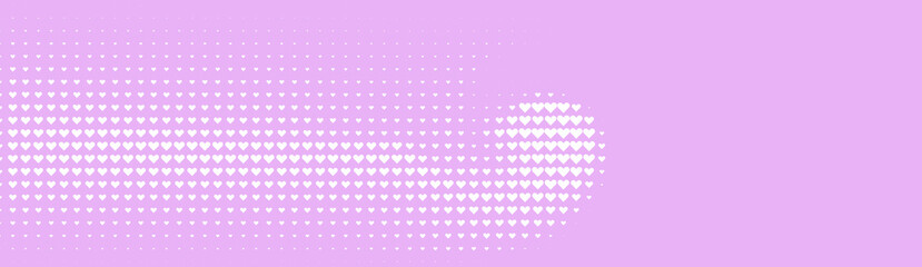 Halftone in abstract style. Geometric retro banner vector texture. Modern print. White and pink background. Light effect.