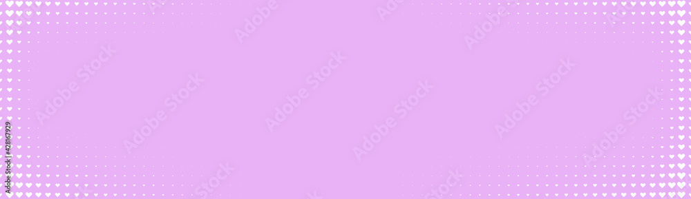 Poster Halftone in abstract style. Geometric retro banner vector texture. Modern print. White and pink background. Light effect.