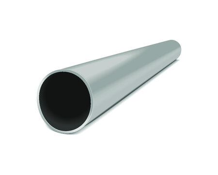 Metal Pipe isolated on a white background. 3d rendering