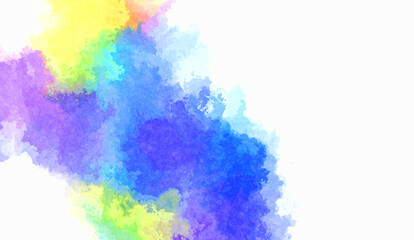 Watercolor painted background. Abstract Illustration wallpaper. Brush stroked painting. 2D Illustration.