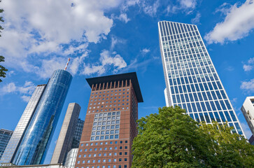Obraz na płótnie Canvas Germany, Hessen, Frankfurt, Main Tower And Banking District