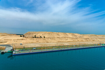 Suez Canal, Ferryboat Landing Stage, Egypt