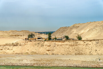 Suez Canal, Sand Island, Egypt