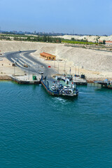 Suez Canal, Ferryboat Landing Stage, Egypt