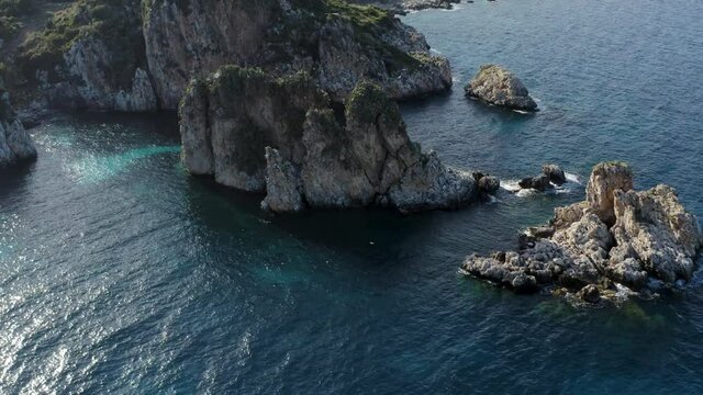 The trap of Scopello is one of the most important and ancient in all of Sicily. Blue sea with the stacks. Relax in Sicily. One of the most beautiful bays in Italy.