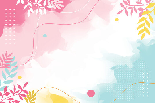 flower Spring background with beautiful. abstract flower backgrounds. space for text. for posters, cover design templates, social media stories wallpapers with spring leaves and flowers.