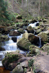 Stream cascading through rocks, Wyming Brook, Sheffield
