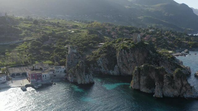 The trap of Scopello is one of the most important and ancient in all of Sicily. Blue sea with the stacks. Relax in Sicily. One of the most beautiful bays in Italy.