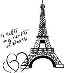 Fototapeta na wymiar From Eiffel Tower with love