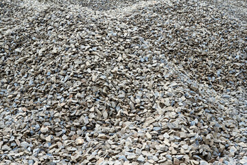 A lot of rubble for asphalt paving