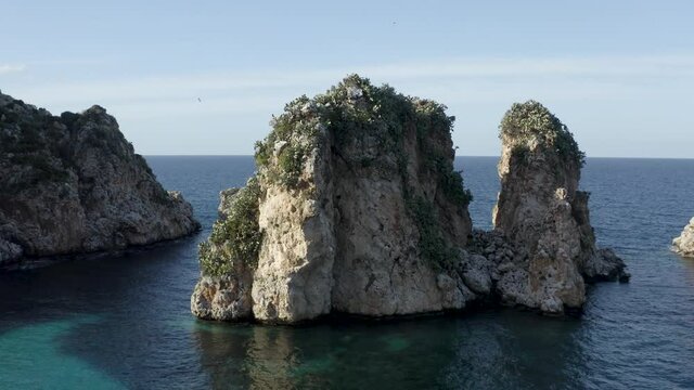 The trap of Scopello is one of the most important and ancient in all of Sicily. Blue sea with the stacks. Relax in Sicily. One of the most beautiful bays in Italy.