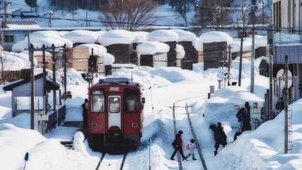 Naklejka premium 阿仁前田温泉駅