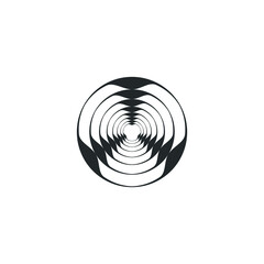 Abstract logo motion - geometric shape futuristic illustration liquid element geometry technology tech flux twist warp fantasy