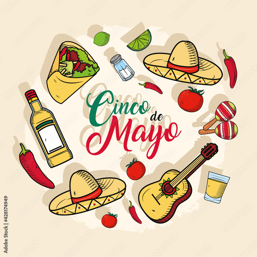 Canvas Prints mexican celebration icons