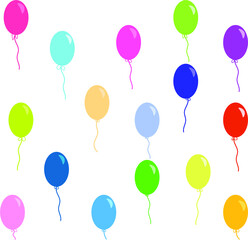 Colorful flying balloons