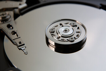 Inside of a hard drive HDD