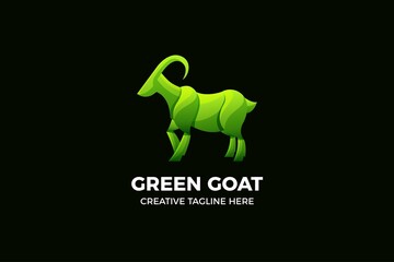 Green Goat Gradient Logo Template