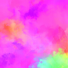 Obraz premium Wall art. Unique and creative illustration. Brush stroked painting. Abstract background of colorful brush strokes. Brushed vibrant wallpaper. Painted artistic creation.
