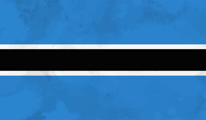 Botswana grunge flag. Vector illustration.
