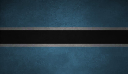 Botswana grunge flag. Vector illustration.