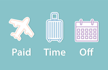 PTO Paid Time Off concept- vector illustration