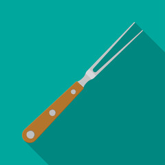 BBQ fork icon vector flat design.