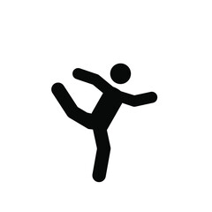 Gymnast vector icon.  Editable stroke. Linear style sign for use on web design and mobile apps, logo. Symbol illustration. Pixel vector graphics - Vector