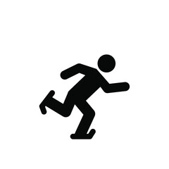 Fototapeta na wymiar Skate vector icon. Editable stroke. Linear style sign for use on web design and mobile apps, logo. Symbol illustration. Pixel vector graphics - Vector