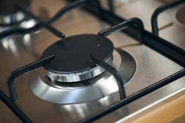 Gas burner. Gas stove. Kitchen stove.