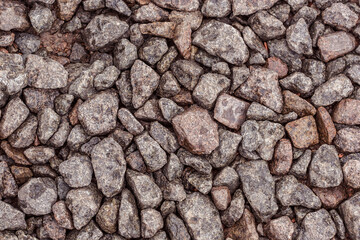 Crushed stone as a background